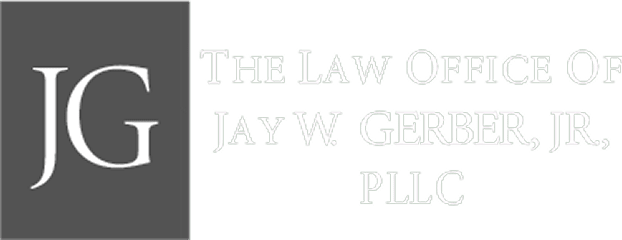 Law Office of Jay W. Gerber Jr. JG Logo Banner, Attorney and PLC Text