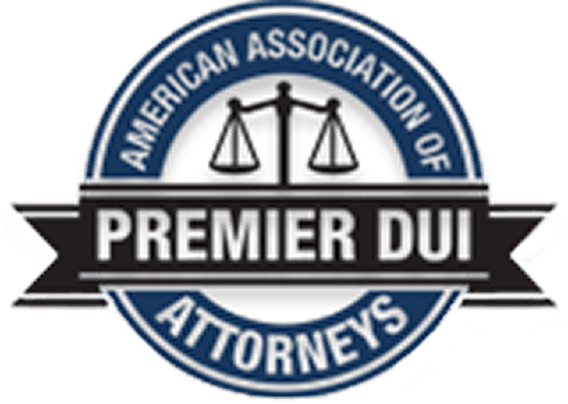 Premier DUI Badge Logo with Scales of Justice for American Attorneys Association